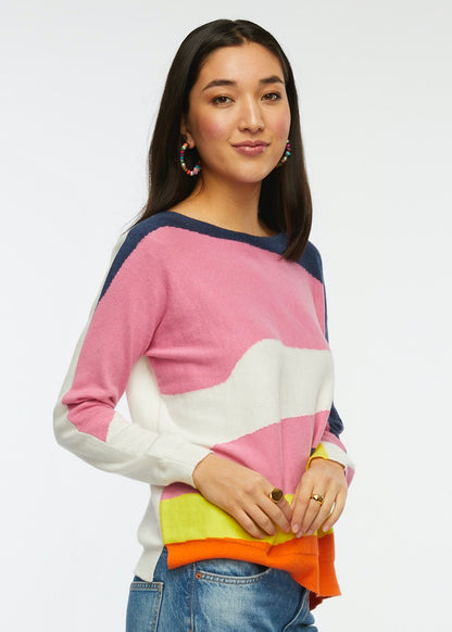 Long-sleeved sweater, with ripple patterns by Zaket &amp; Plover #ZP6427U