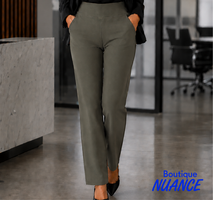 Confort Raffiné Khaki - Le Pantalon Dévia #F624P