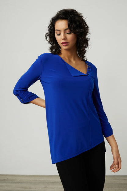 Sapphire Glow – The Elegant Joseph Ribkoff Top #214208