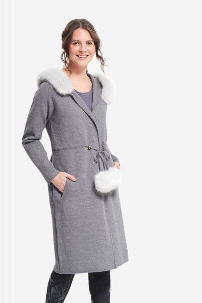 Northern Elegance – The Joseph Ribkoff Hooded Coat #214942