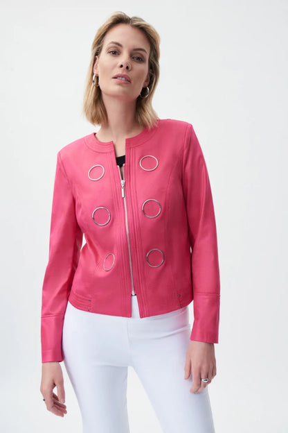 Women's Jacket in Pink Faux Suede by Joseph Ribkoff Style 231910 
