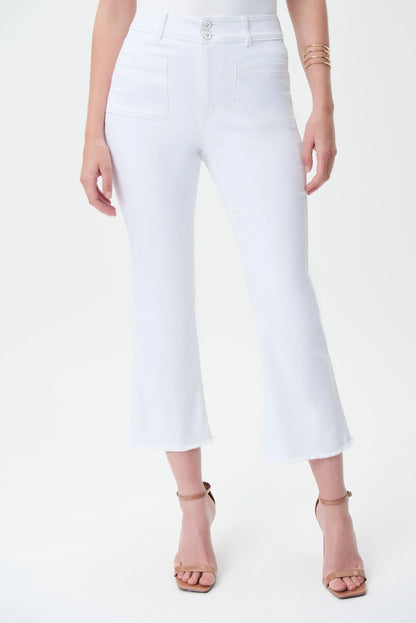 Pantacourt Évasé Blanc Éco-Chic - Le Jeans Joseph Ribkoff  #232936
