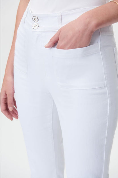 Pantacourt Évasé Blanc Éco-Chic - Le Jeans Joseph Ribkoff  #232936